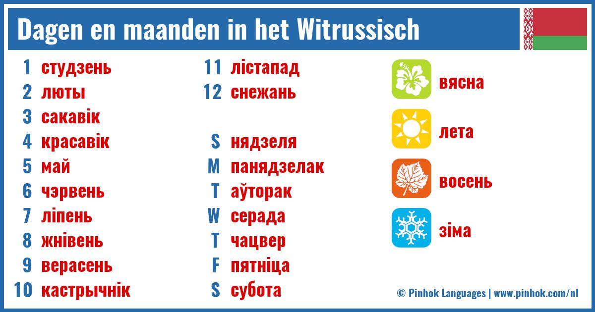 Dagen en maanden in het Witrussisch