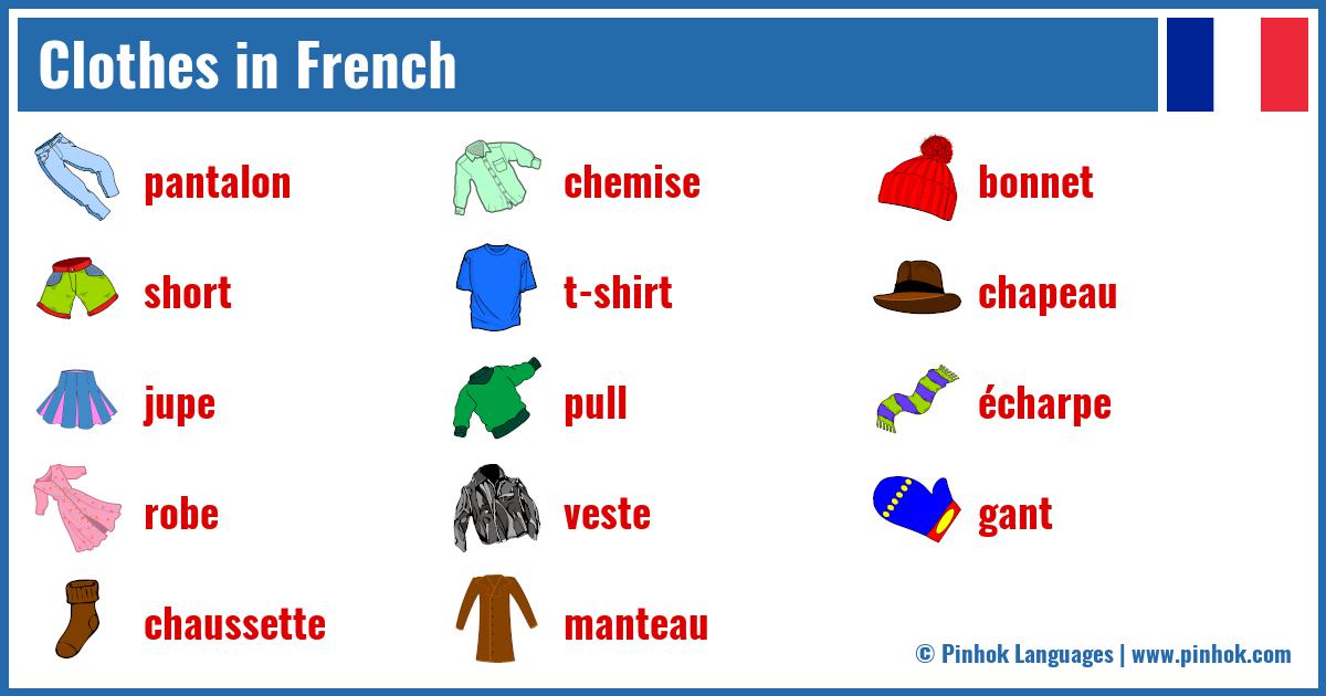 Clothes in French