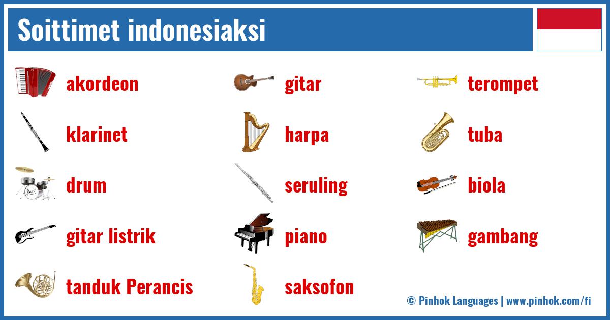 Soittimet indonesiaksi