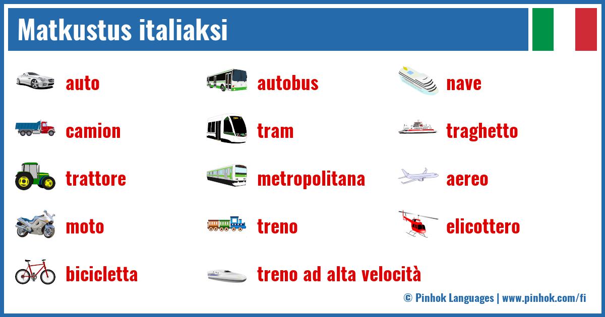 Matkustus italiaksi