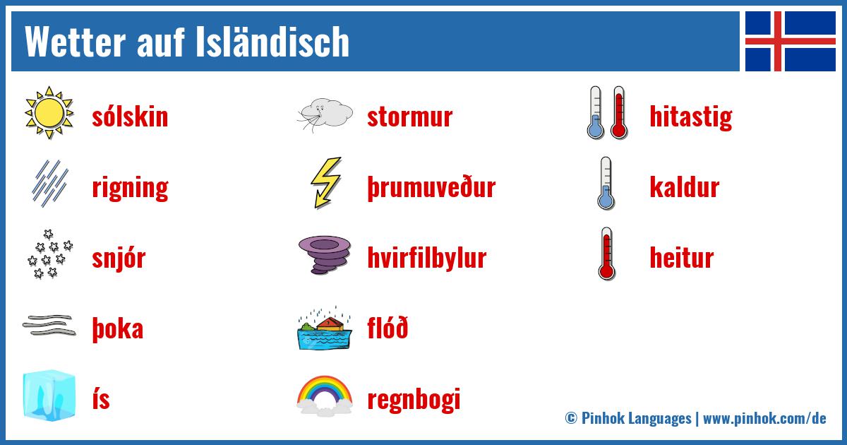 Wetter auf Isländisch