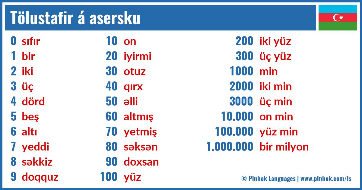 Tölustafir á asersku