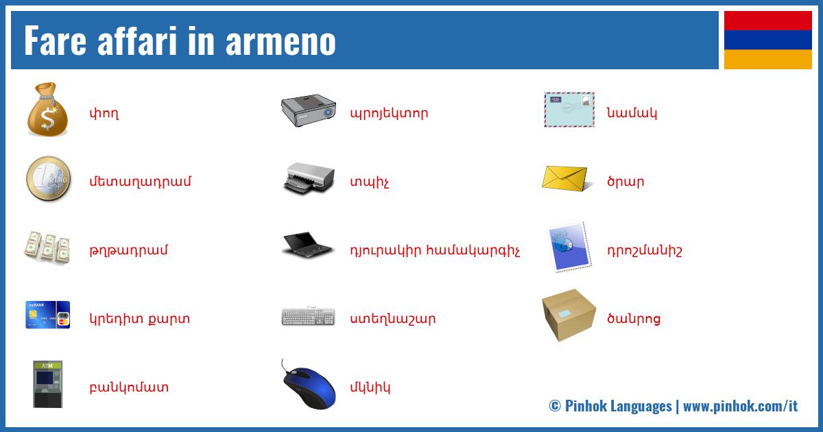 Fare affari in armeno