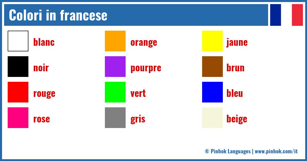 Colori in francese