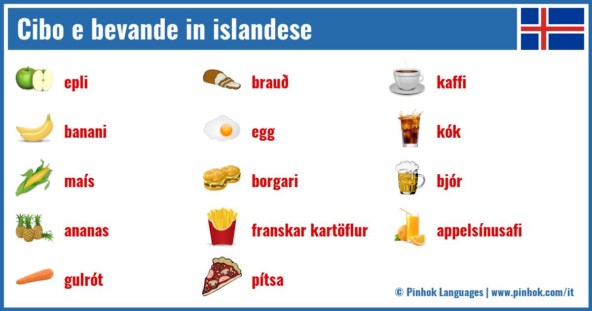 Cibo e bevande in islandese