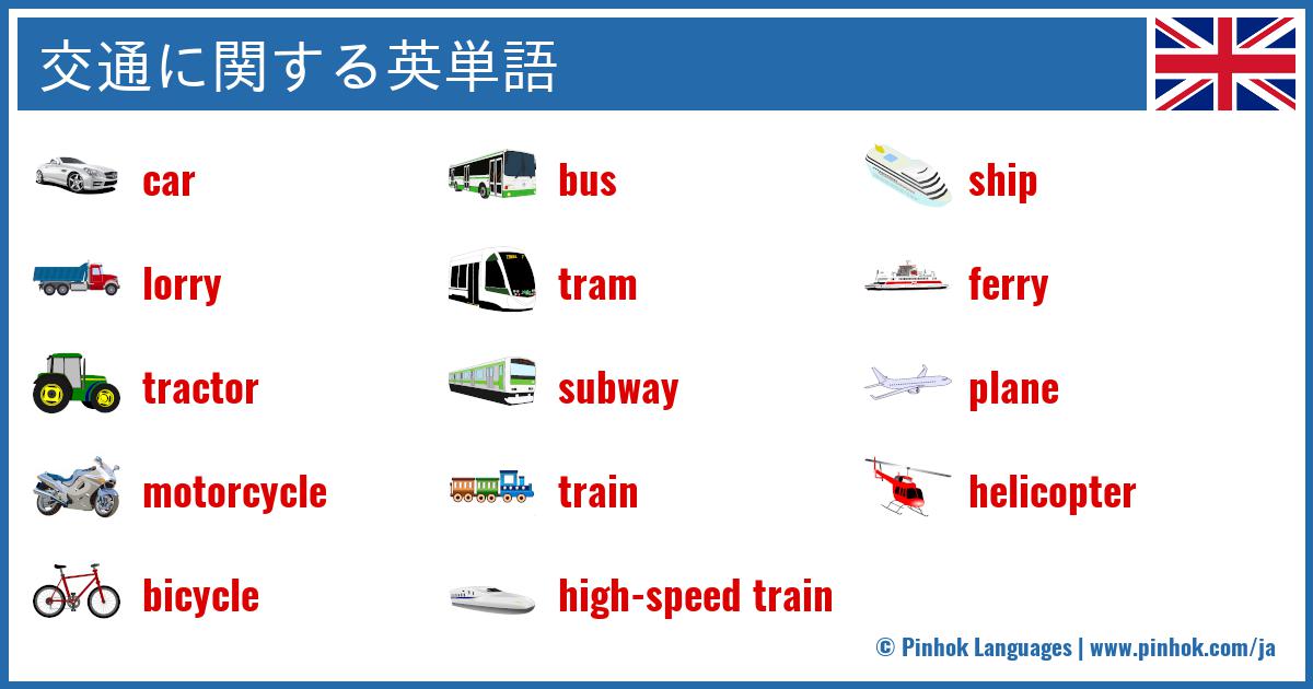 交通に関する英単語