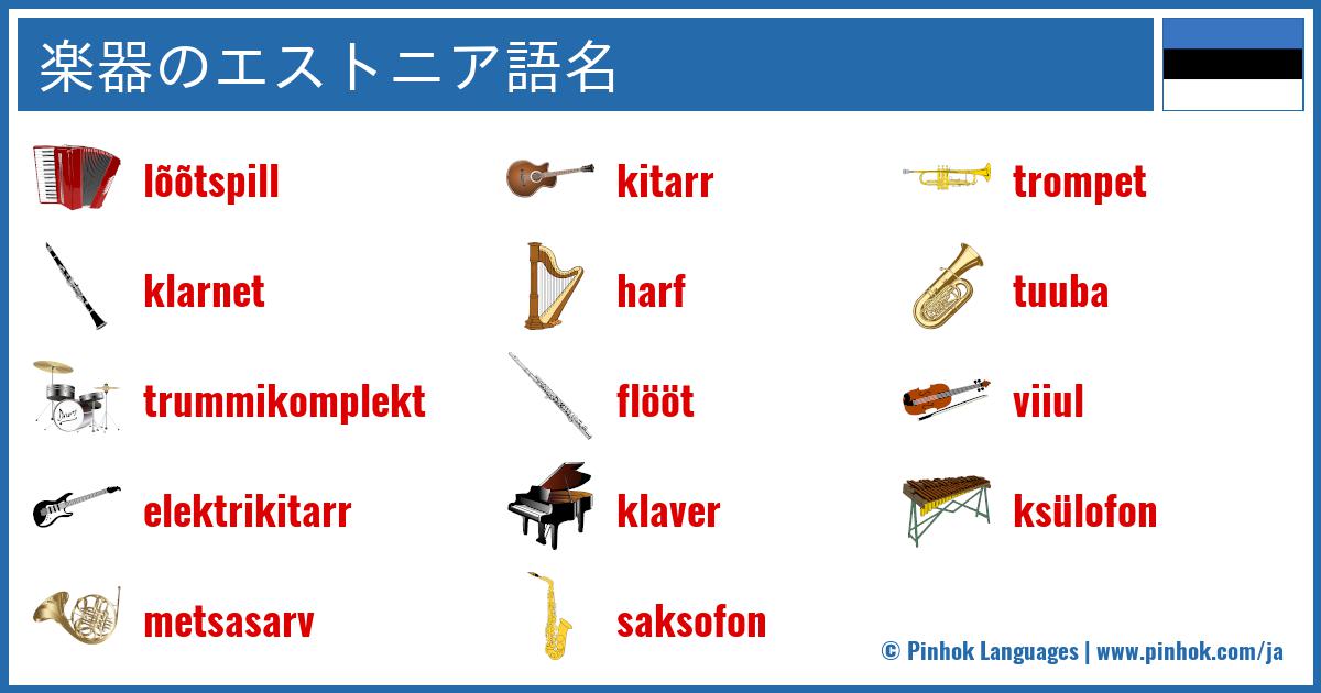 楽器のエストニア語名