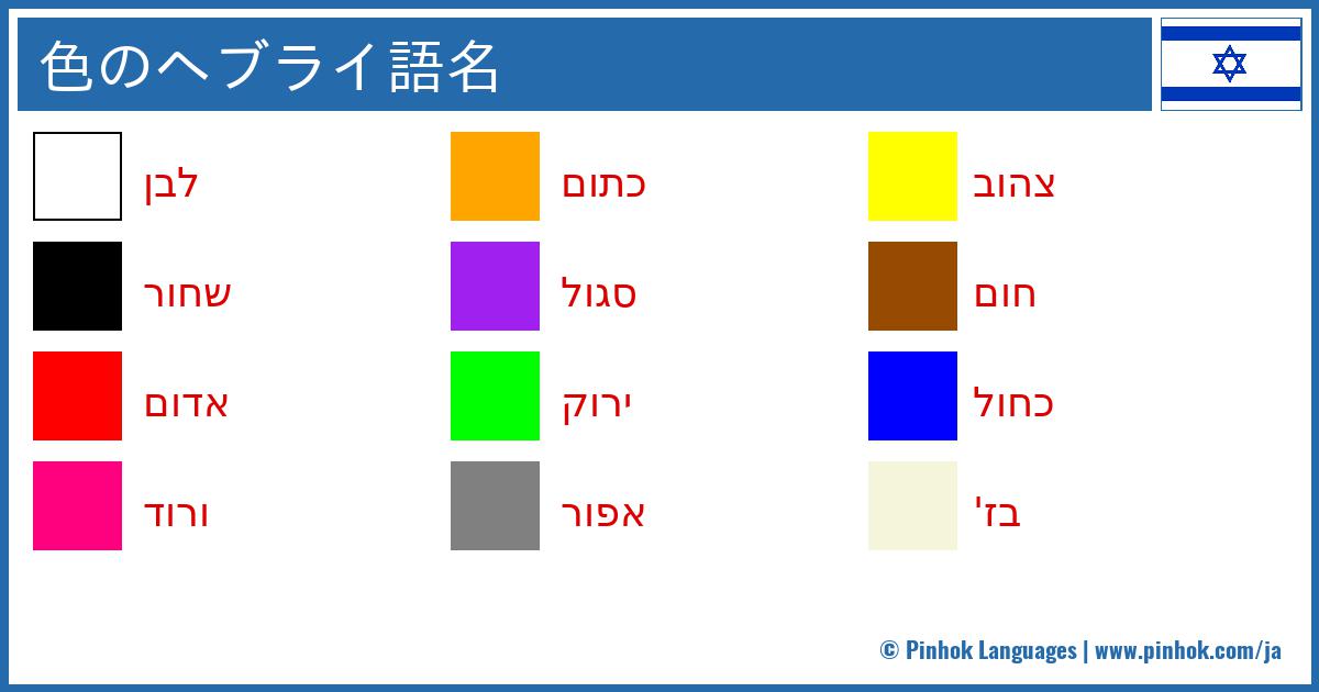 色のヘブライ語名