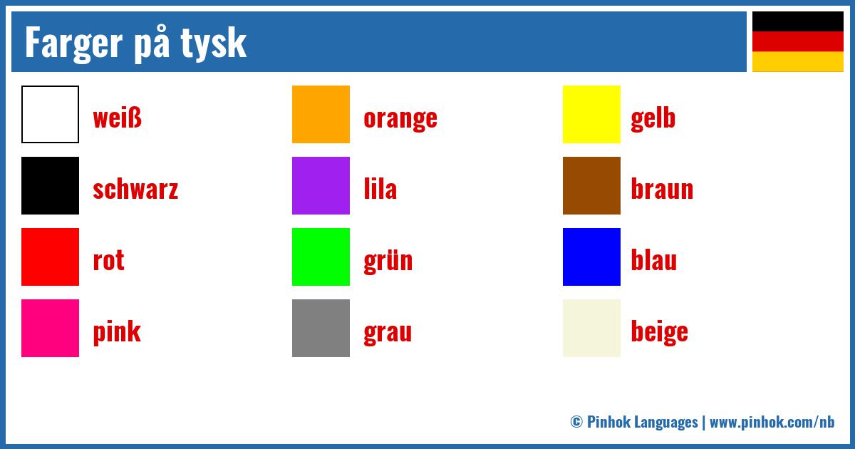 Farger på tysk