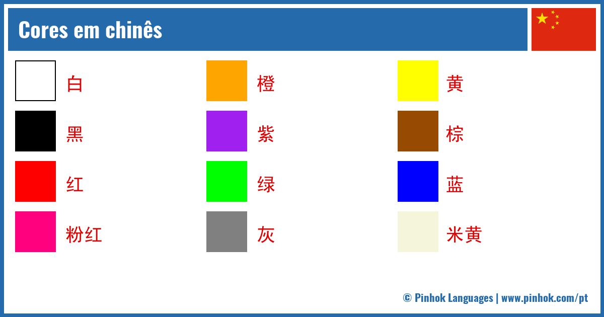 Cores em chinês