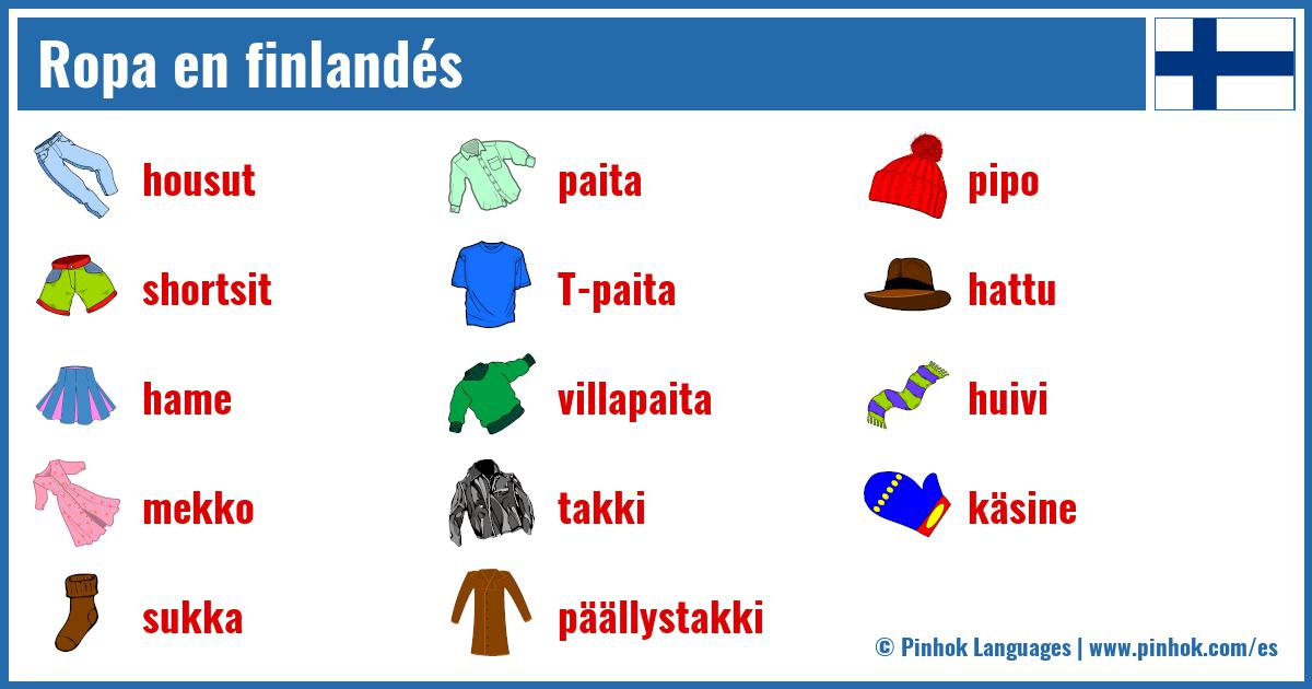 Ropa en finlandés