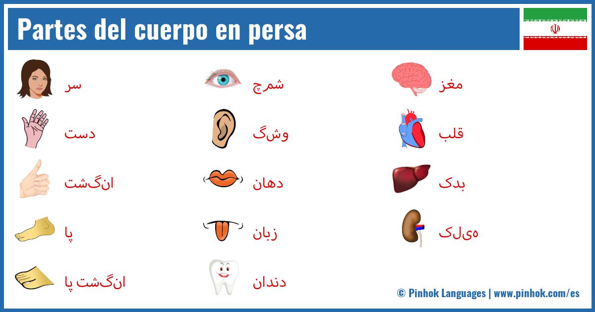 Partes del cuerpo en persa