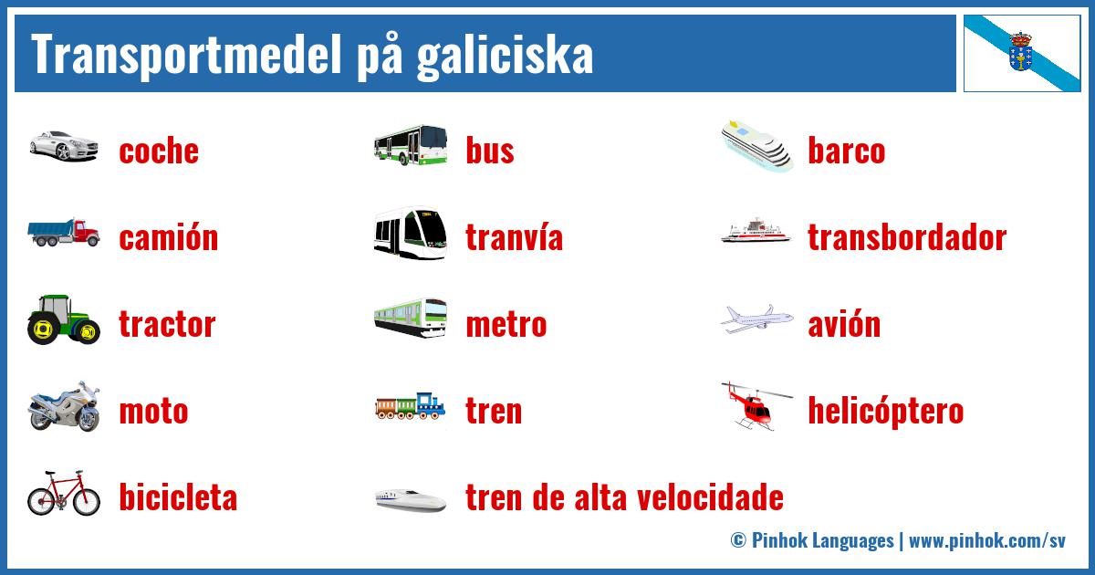 Transportmedel på galiciska